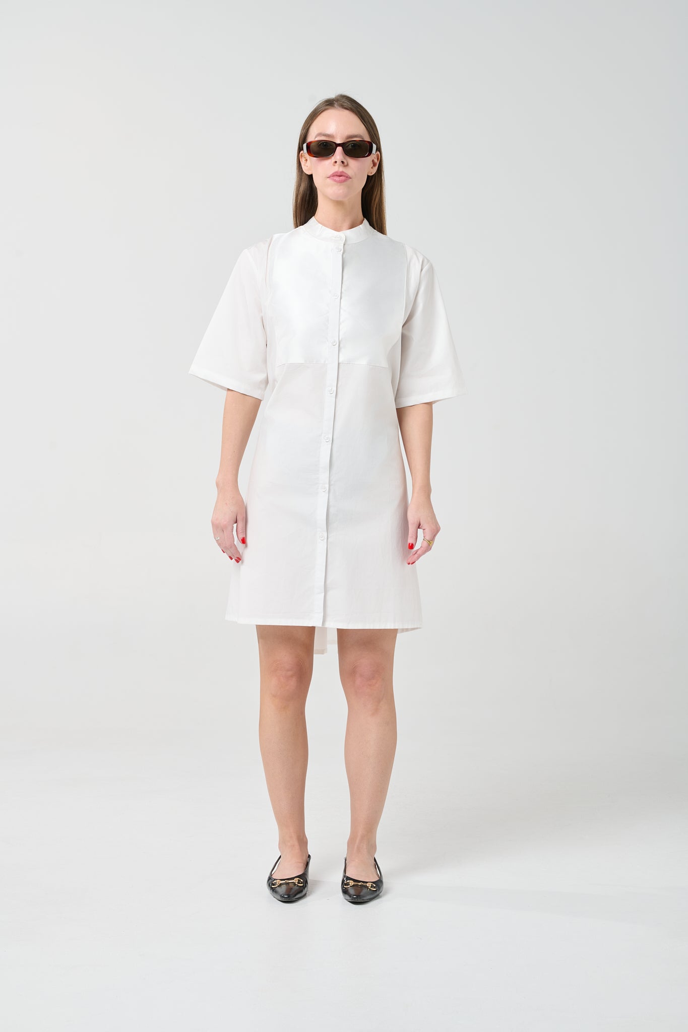 Panel Shirt Mini Dress